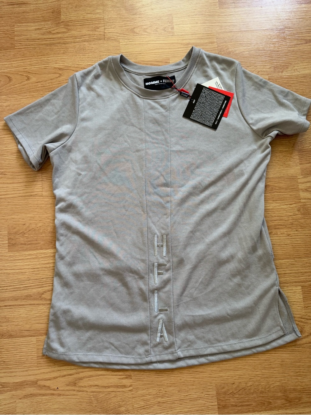Homme + Femme LA HFLA Gray Center-Seam Graphic T-Shirt NWT Size Medium
